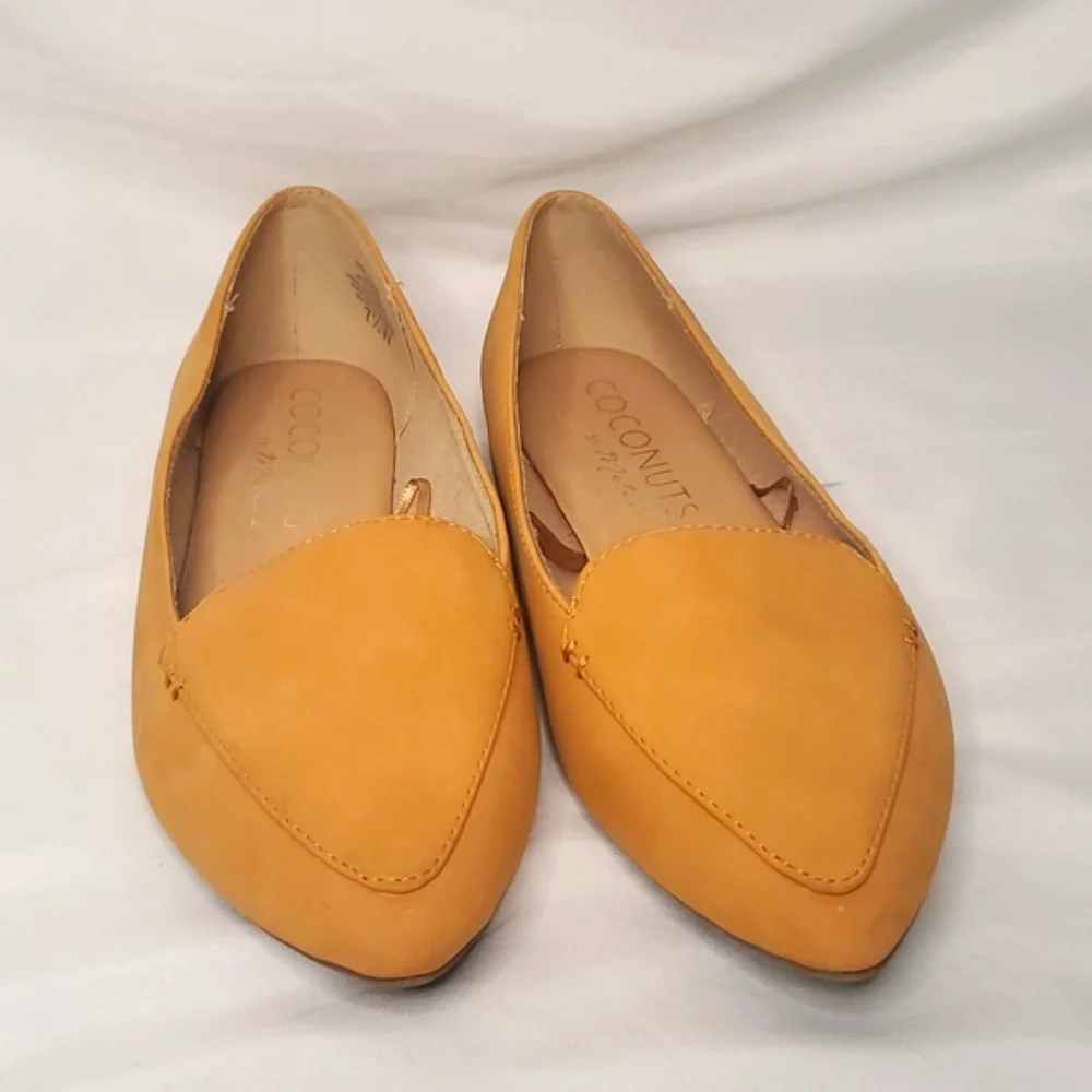 Shoes Flats Coconuts by Matisse Yellow Pointed Toe Spring Easter Casual